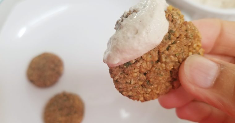 Baked Falafel with Tahini Dip